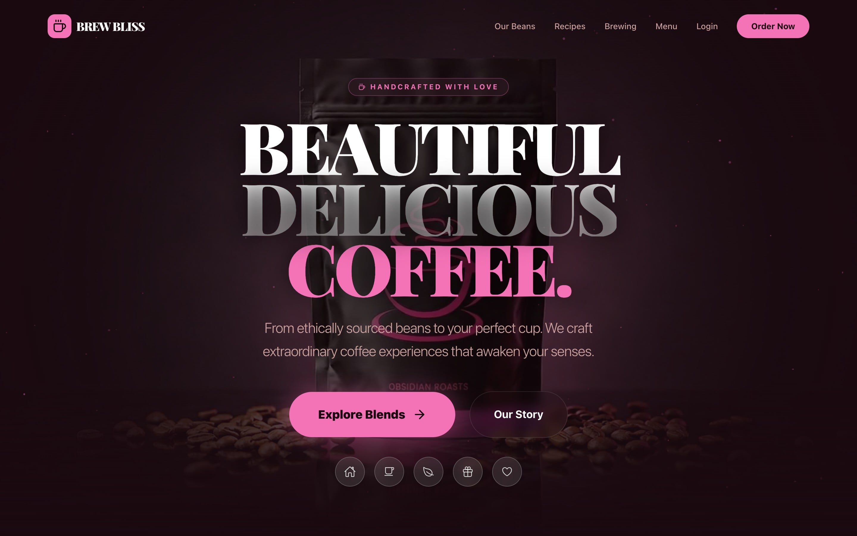 Brew Bliss homepage preview