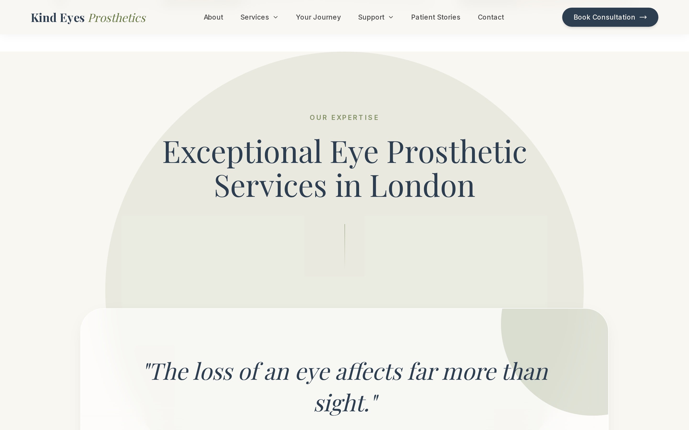 Kind Eyes section detail