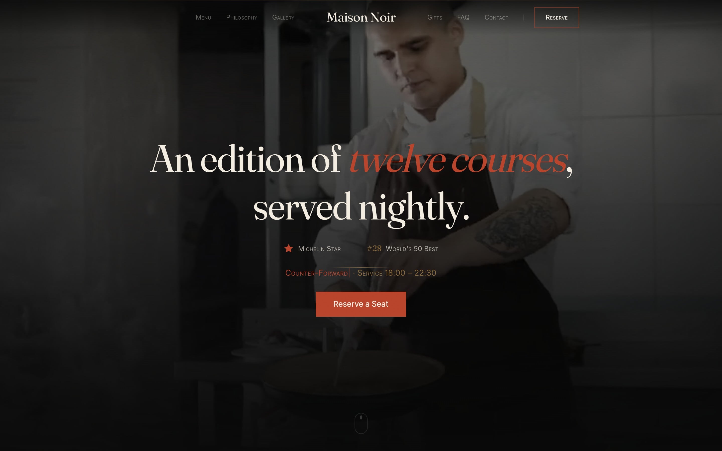 Maison Noir homepage preview