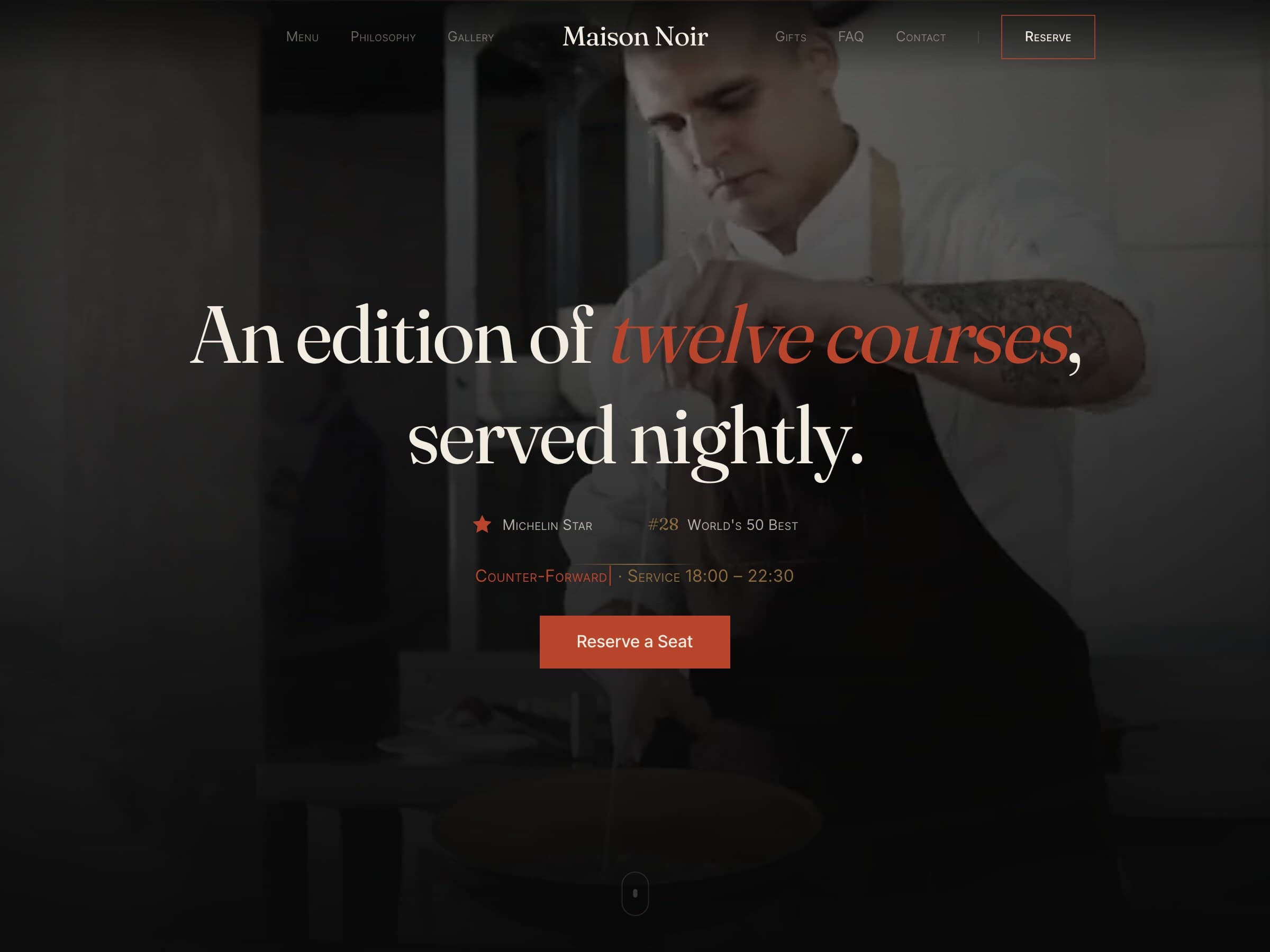 Maison Noir website